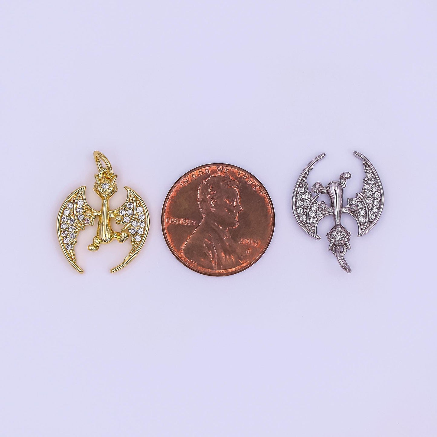 Dainty gold Dragon charm Fantasy Animal Monster pendant for necklace bracelet earring component AF-495