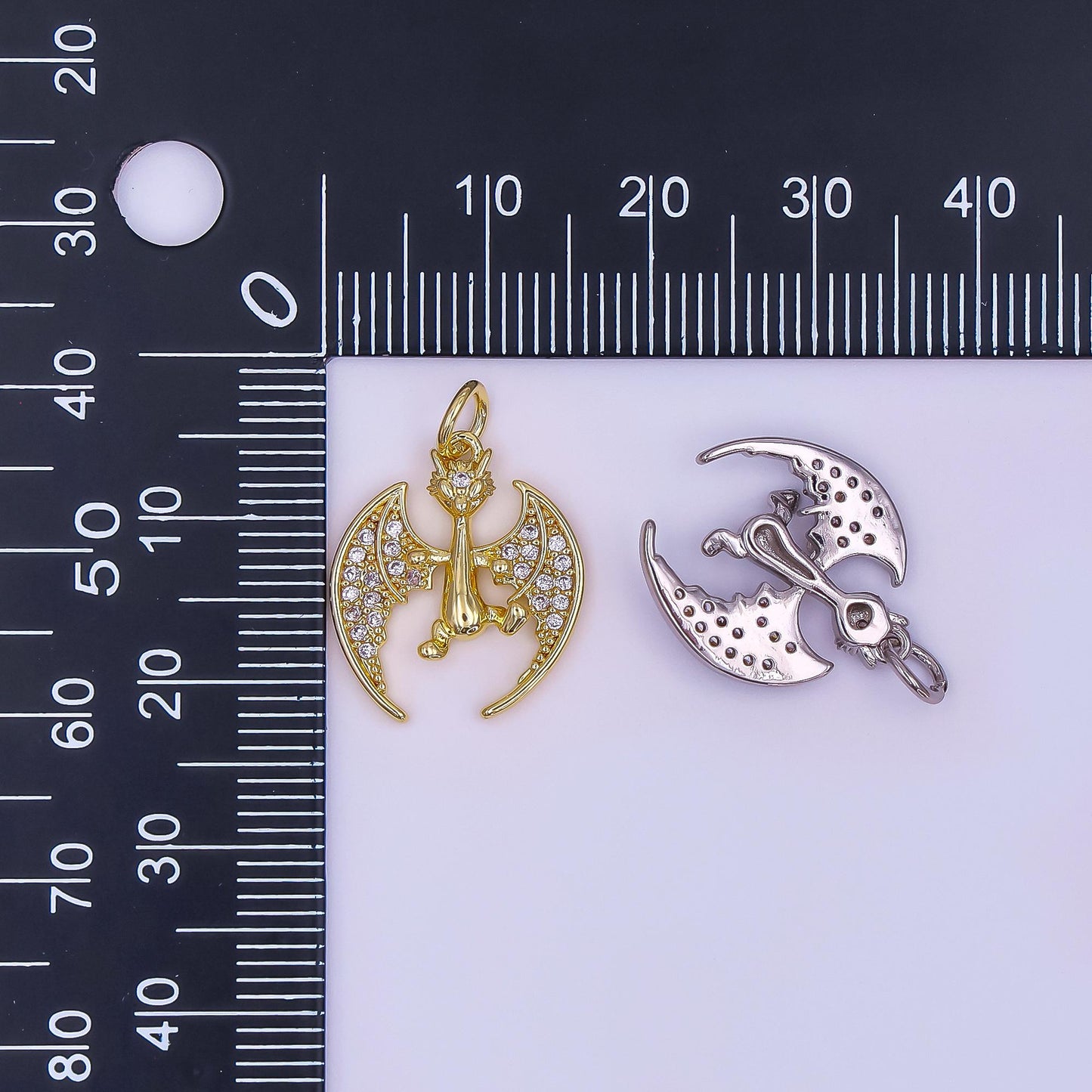 Dainty gold Dragon charm Fantasy Animal Monster pendant for necklace bracelet earring component AF-495