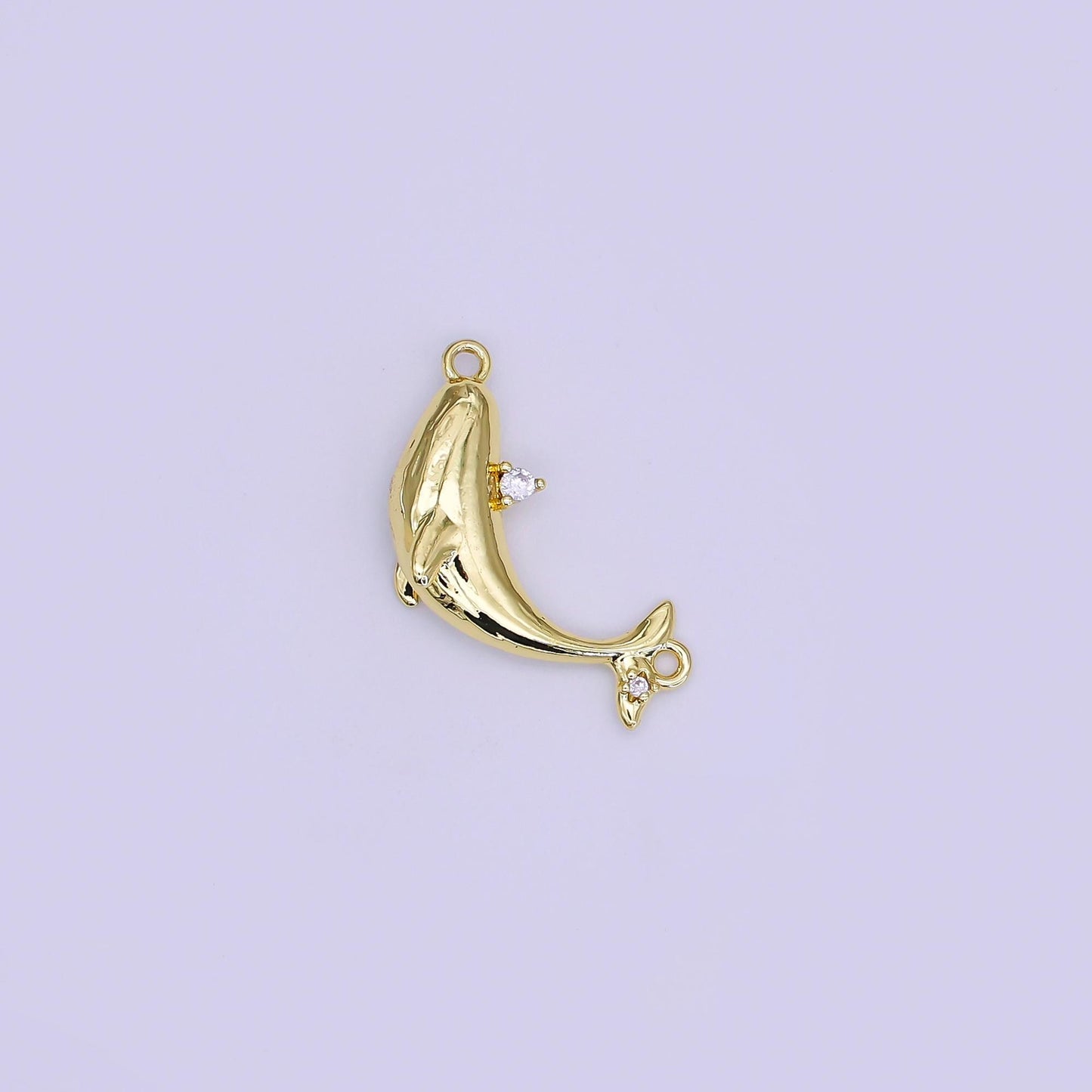 Gold Whale Charm, Mini Fish Pendant Charms Under The Sea Animal Inspired Wholesale Supplier Y-051