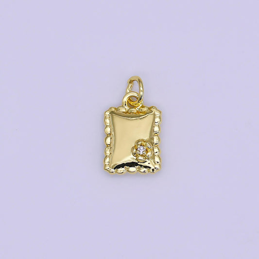 Mini 24K Gold Filled Pasta charm Ravioli Italian lover pendant foodie mix charm for bracelet necklace earring component AJ-306