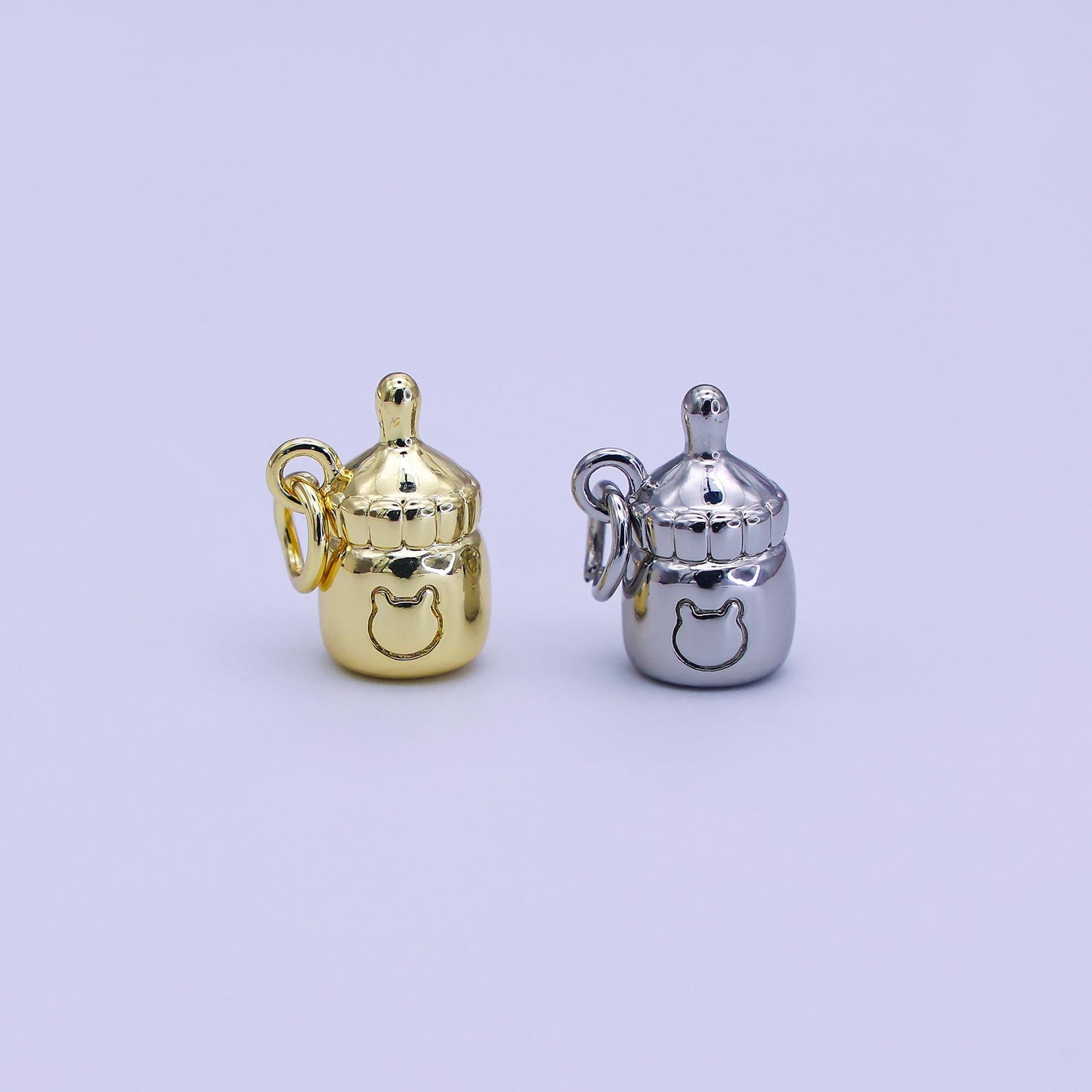 24K Gold Filled Baby Milk Charm Pacifier Bottle Kids Charm for baby shower party | AJ-303