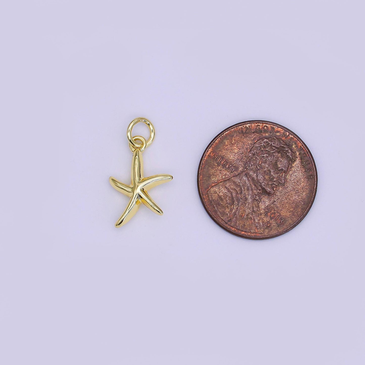 Tiny gold starfish pendant stainless steel star fish ocean beach under the sea mermaids charm jewelry | AJ-314