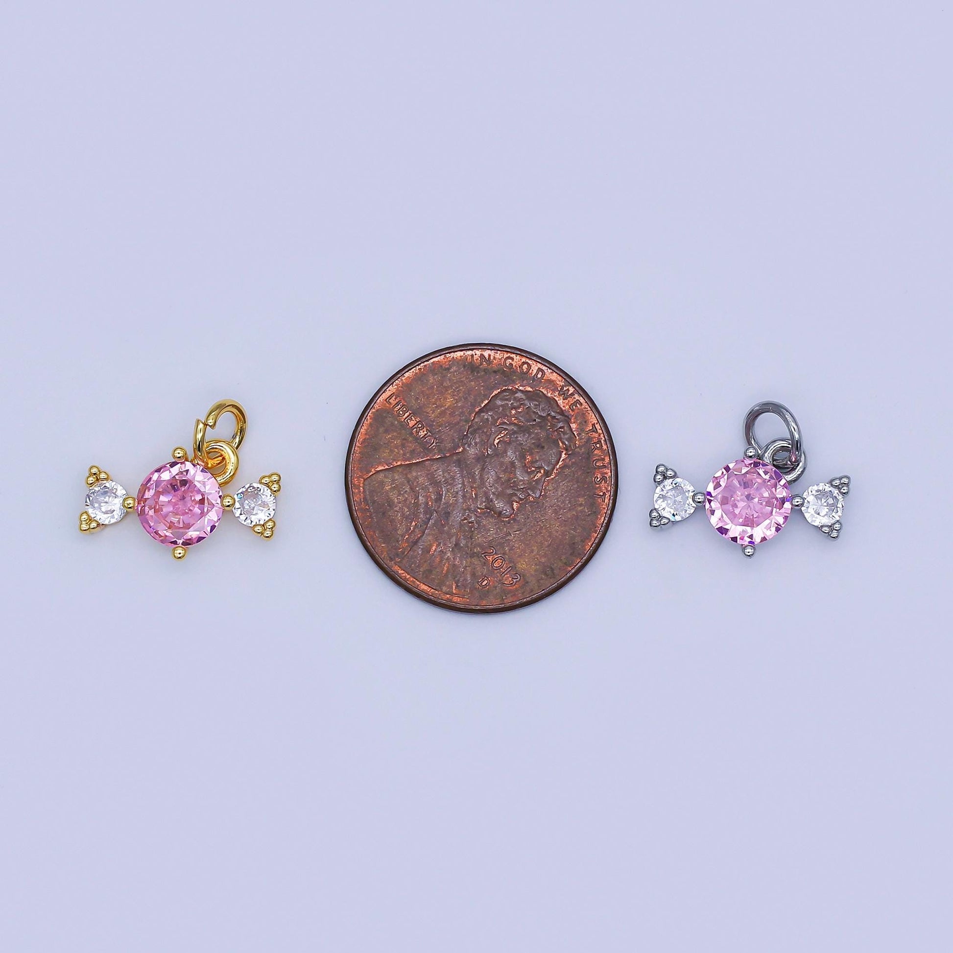Tiny Cubic candy charm 24k gold filled candy pendant add on foodie jewelry making supplies N-913