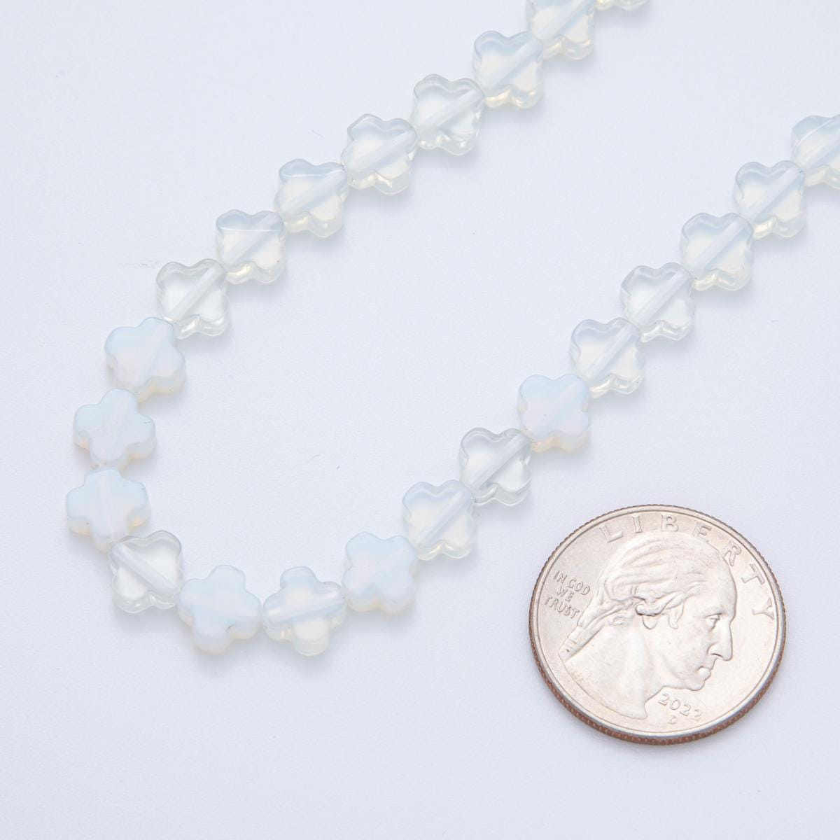 8mm Quatrefoil Clear Quartz Beads Clover Natural Gemstone Beads Genuine Stone Bead for Bracelet Necklace Jewelry Supply