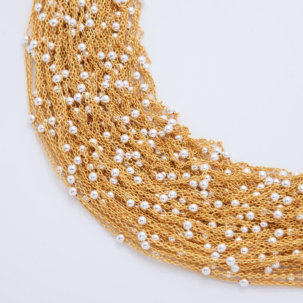 24K Gold Filled Mixed Metal Satellite Cable Unfinished Chain by Yard | Roll-1686