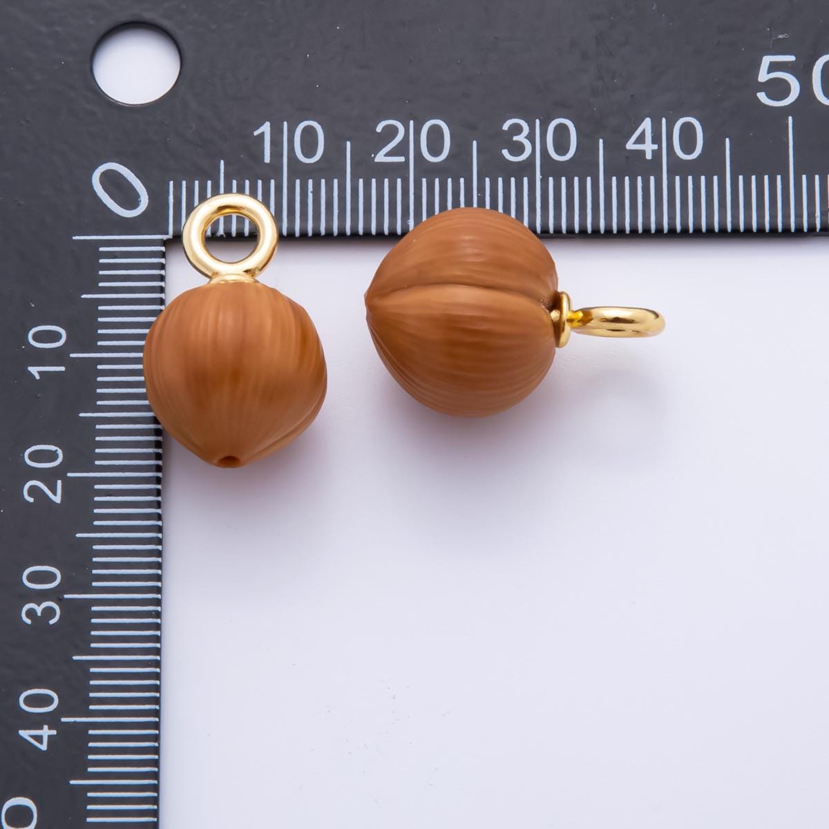 3D Dainty Brown Acorn Charm Food Nut Pendant AF-834