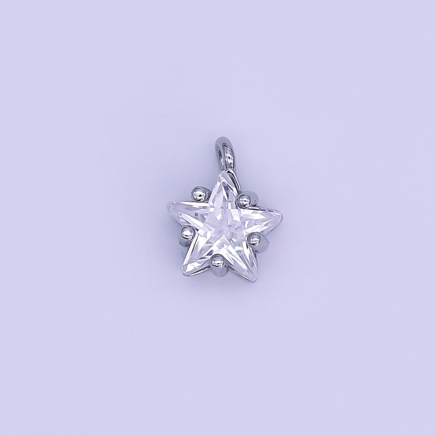 Mini CZ star Pendant Clear star Charm celestial Jewelry Inspired Gold Star Charm AJ-295
