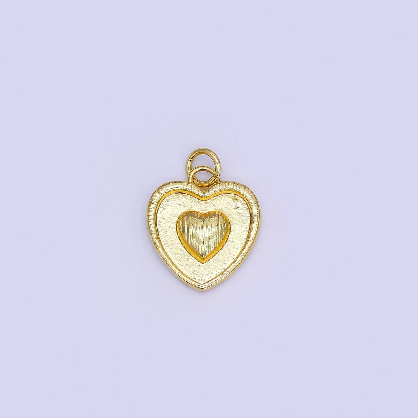 Mini 24K Gold filled heart charm necklace sunburst gold pendant, dainty heart love valentine gift necklace supply AJ-291