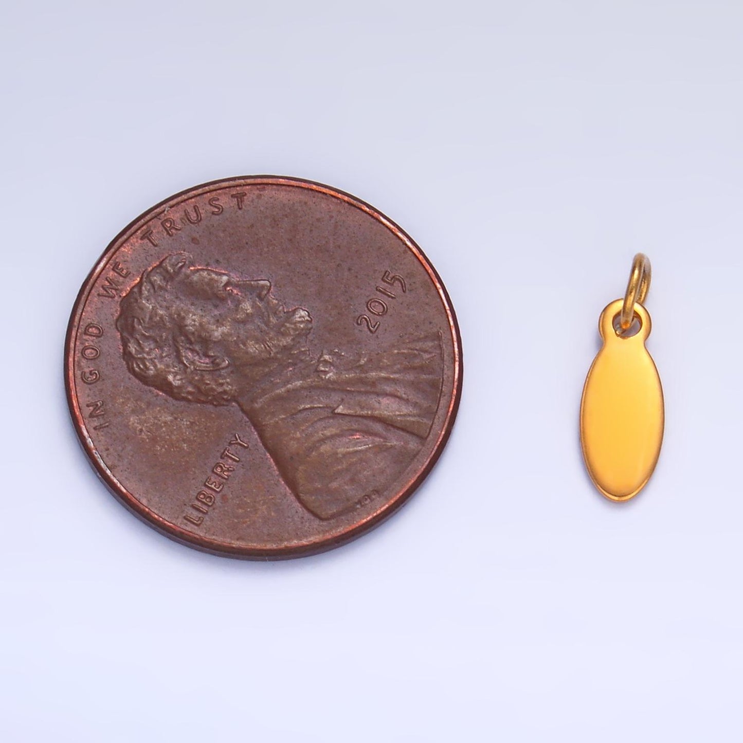 20x Mini Gold Engraved Stainless Steel oval Pendant for Personalize Front, Back or Both Blank Tag Jewelry Making Supply 4mm oval Charm P657