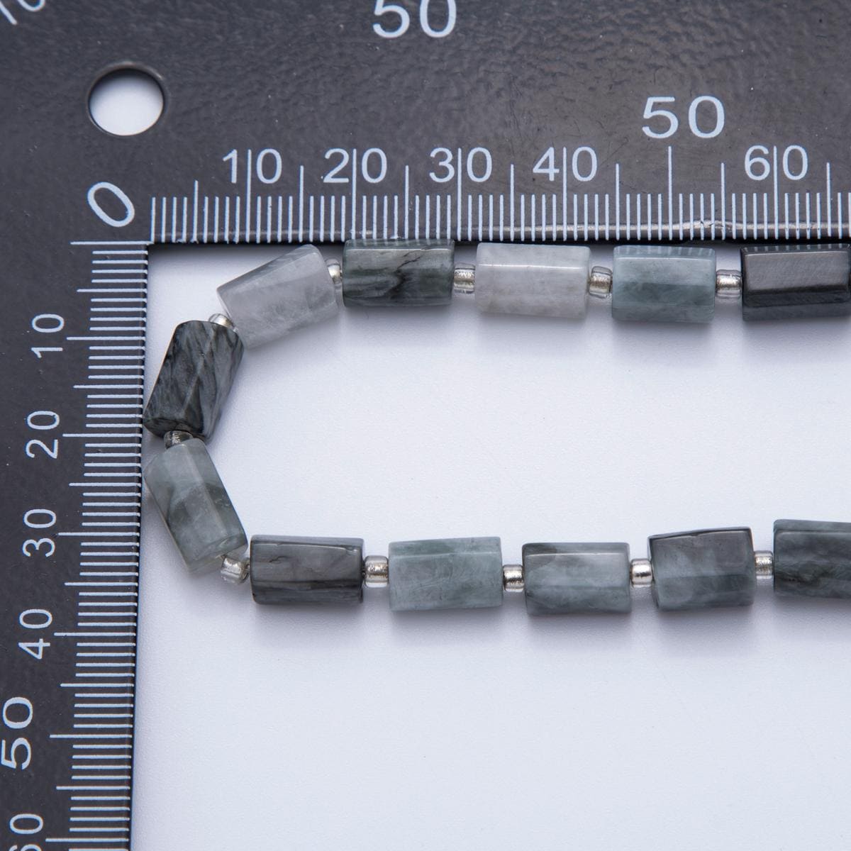 Natural Eagle Eye Stone Cylinder gemstone Grey Hawk’s Eye Loose beads Tube barrel beads 10x6 mm WA-1512