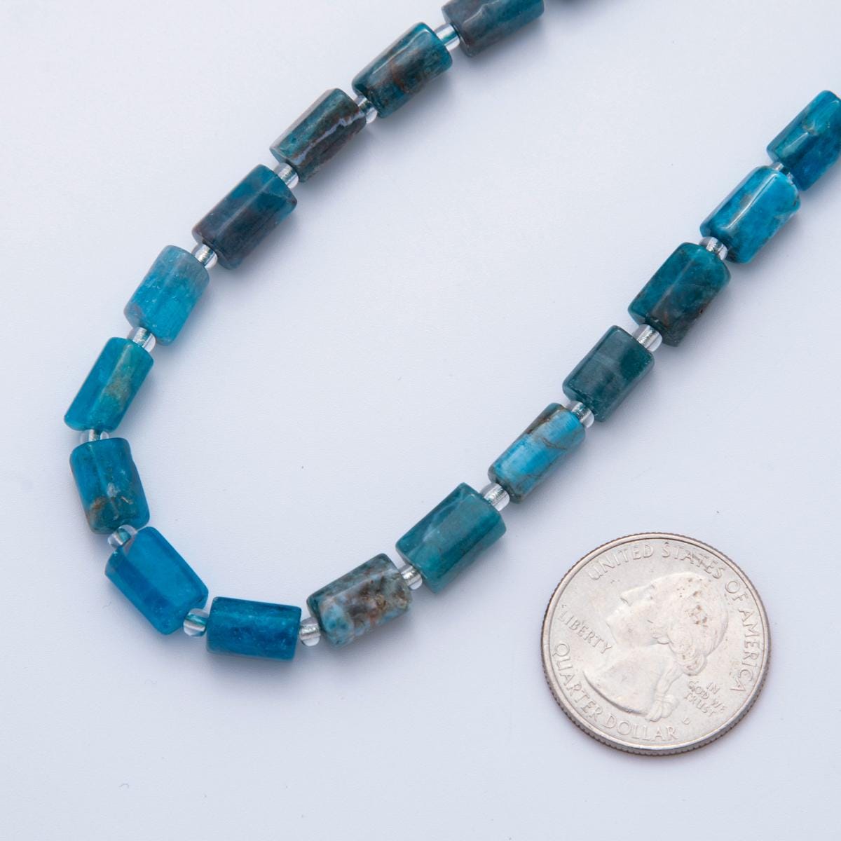 Natural Blue Apatite Bead Stone Cylinder gemstone beads Tube barrel beads 10x6 mm WA-1572