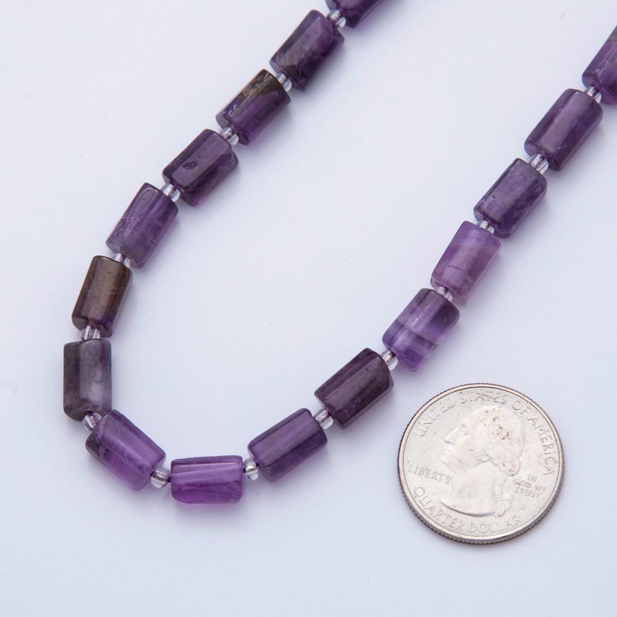 Natural Purple Amethyst Bead Stone Cylinder gemstone Purple beads Tube barrel beads 10x6 mm WA-1651