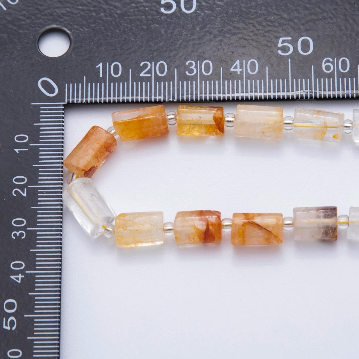 Natural Yellow Fire Quartz Bead Stone Cylinder gemstone Clear Orange beads Tube barrel beads 10x6 mm WA-1656