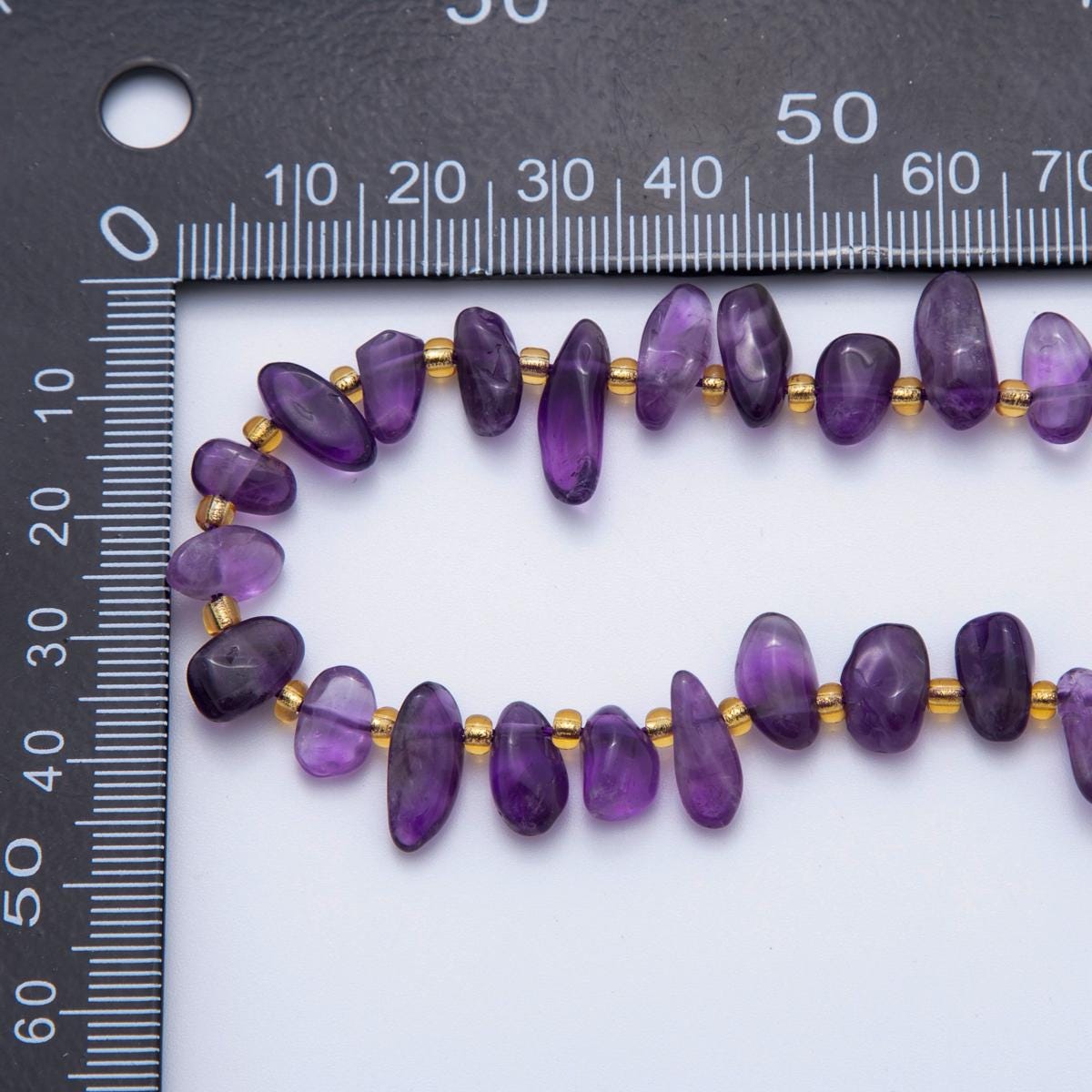 Natural Freeform Gemstone Chip Nugget Purple Amethyst Bead Strands Loose Bead WA-17693