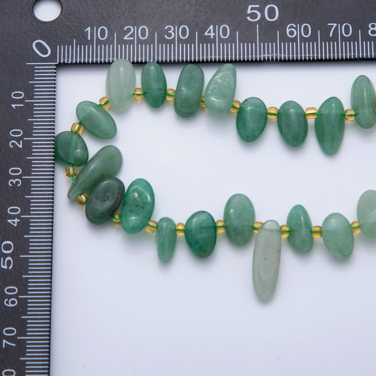 Genuine Natural Green Aventurine Tooth Chips Nuggets Irregular Slab Freeform Stick Spike Gemstone Beads for DIY Jewelry Making WA-1923