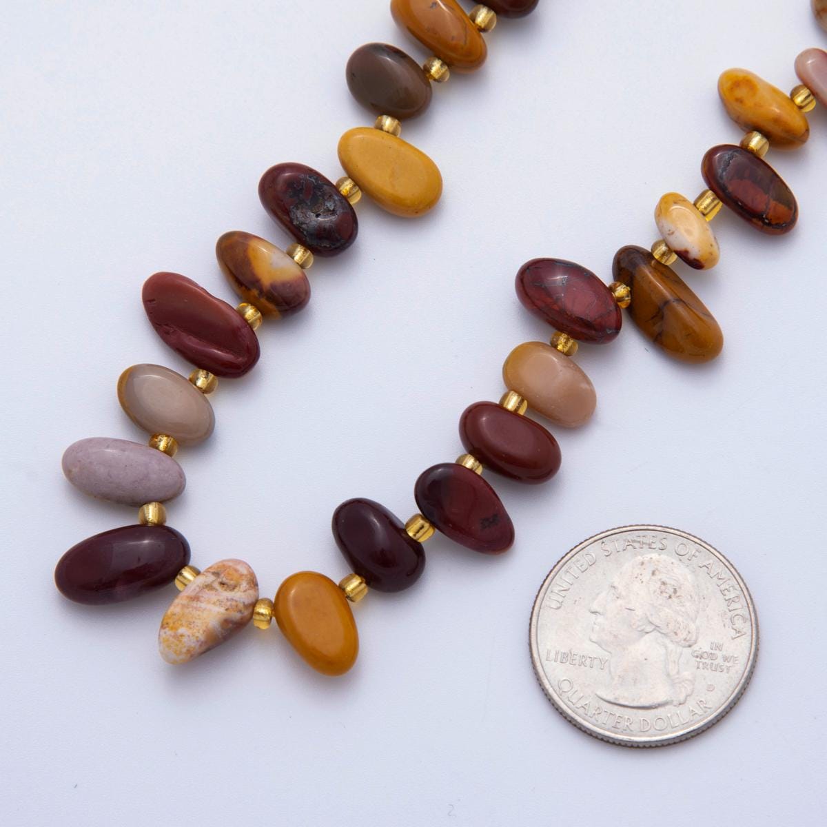 Natural Gemstone Chip Bead Smooth Freeform Chip Nugget Beads Brown Mookite Gemstone Crystal Beads Jewelry Making Bracelet Necklace WA-1954