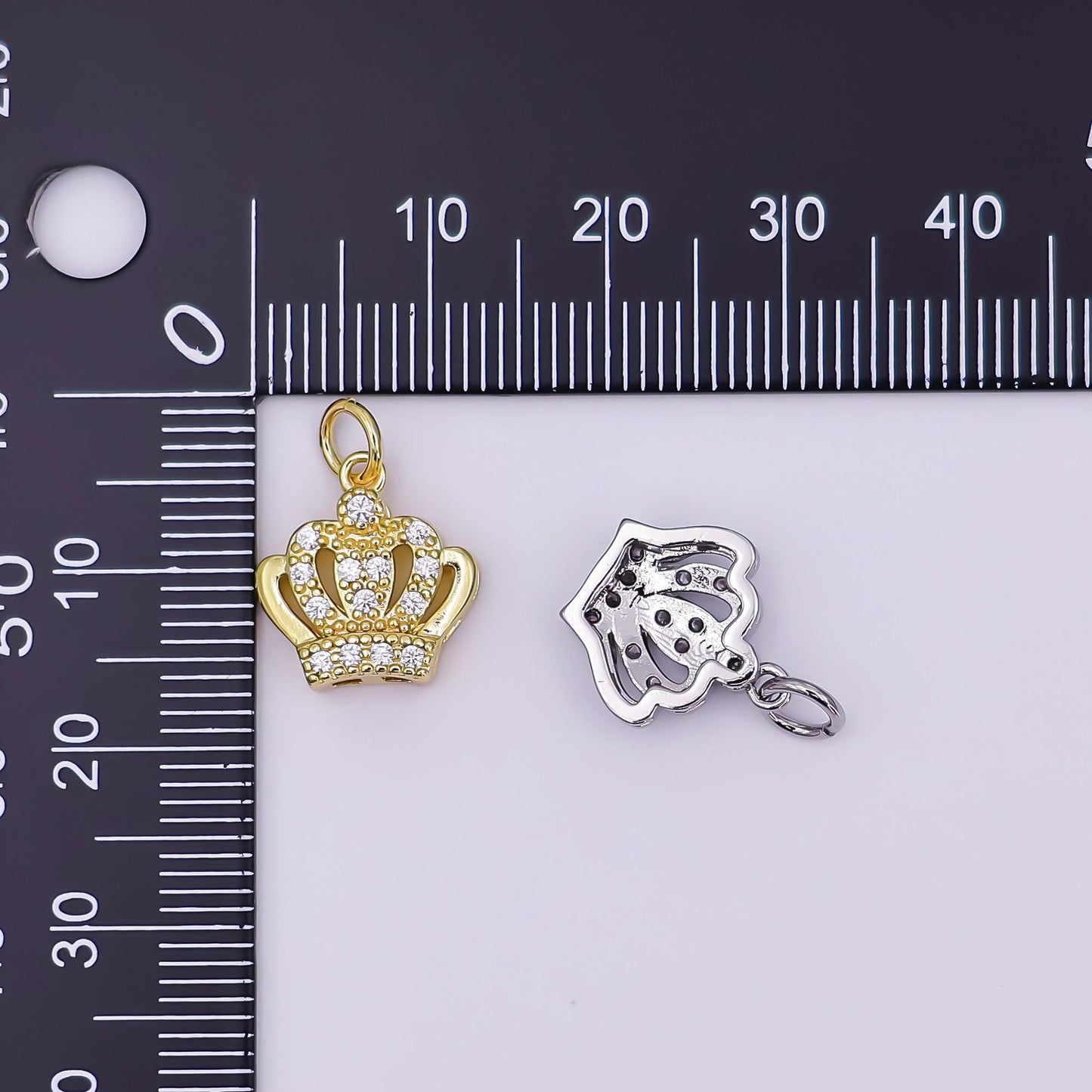 Mini 14k gold filled tiara charm, micro cz pave princess crown pendant, diy fashion jewelry making supply for necklace, bracelet AJ-326
