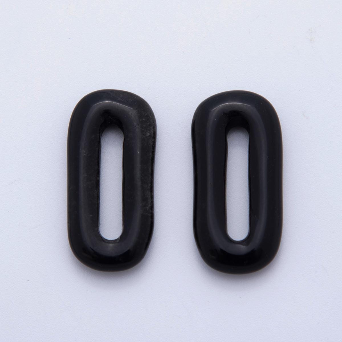 Gemstone natural oval open stone beads Colorful gemstone oblong oval findings 30mm x 15mm jewelry supply WA-3265