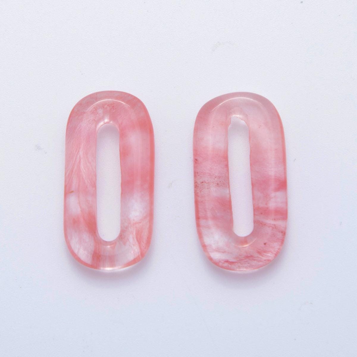 Gemstone natural oval open stone beads Colorful gemstone oblong oval findings 30mm x 15mm jewelry supply WA-3265