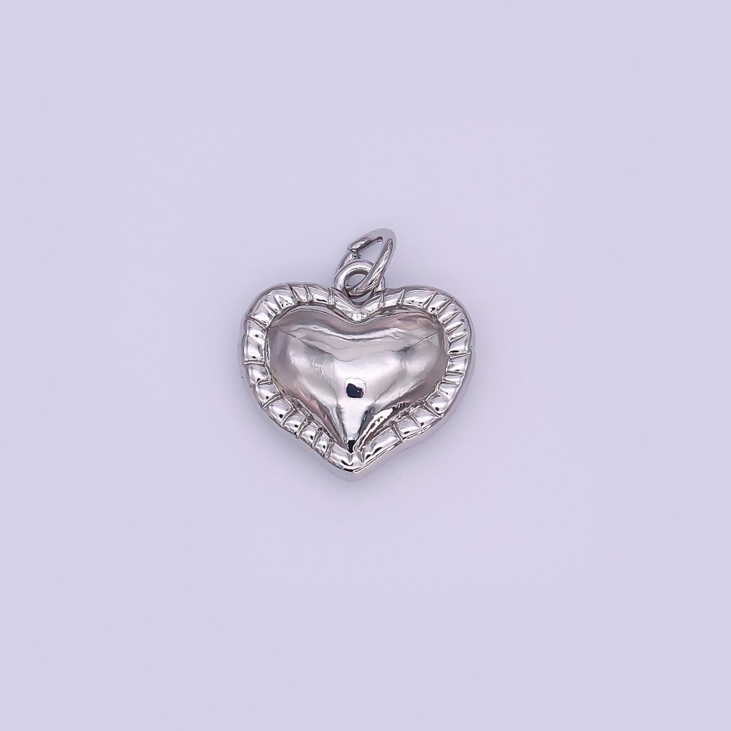 24k gold filled Mini Heart Charm Silver Love pendant add on Charm | AJ-367