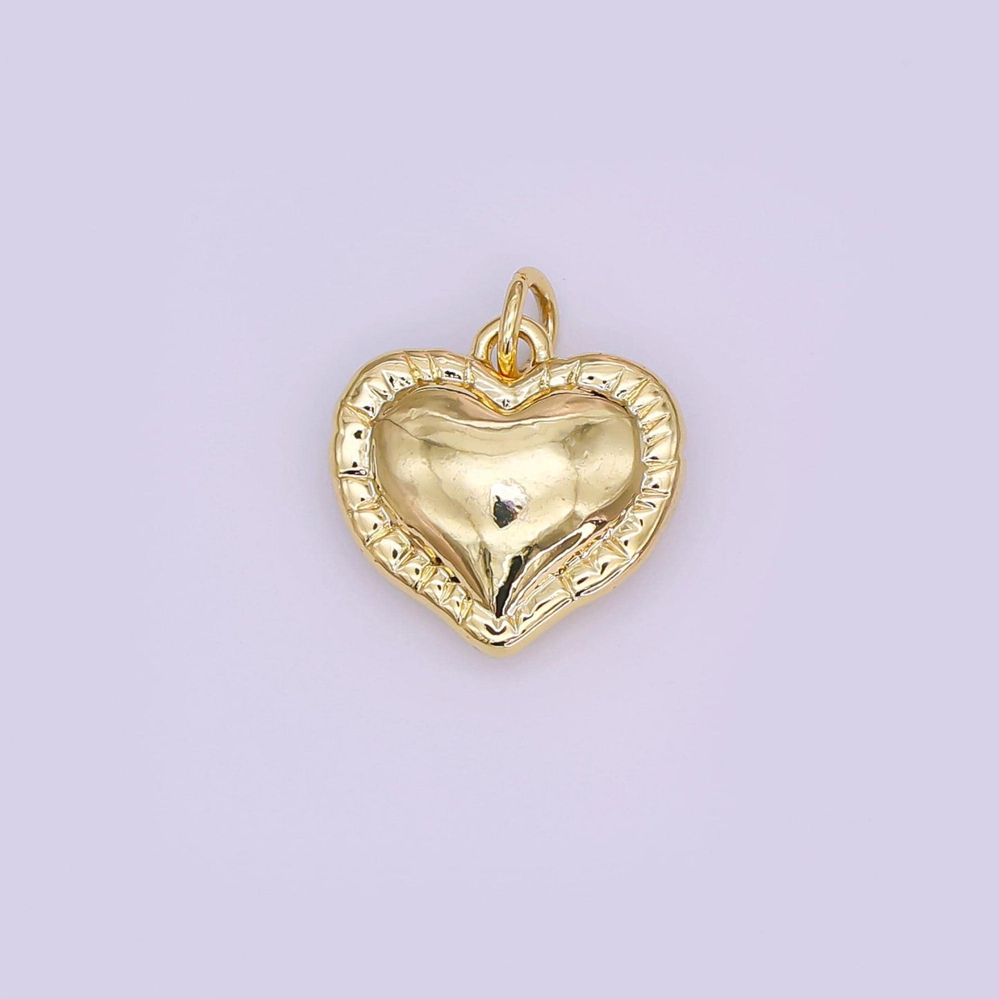 24k gold filled Mini Heart Charm Silver Love pendant add on Charm | AJ-367