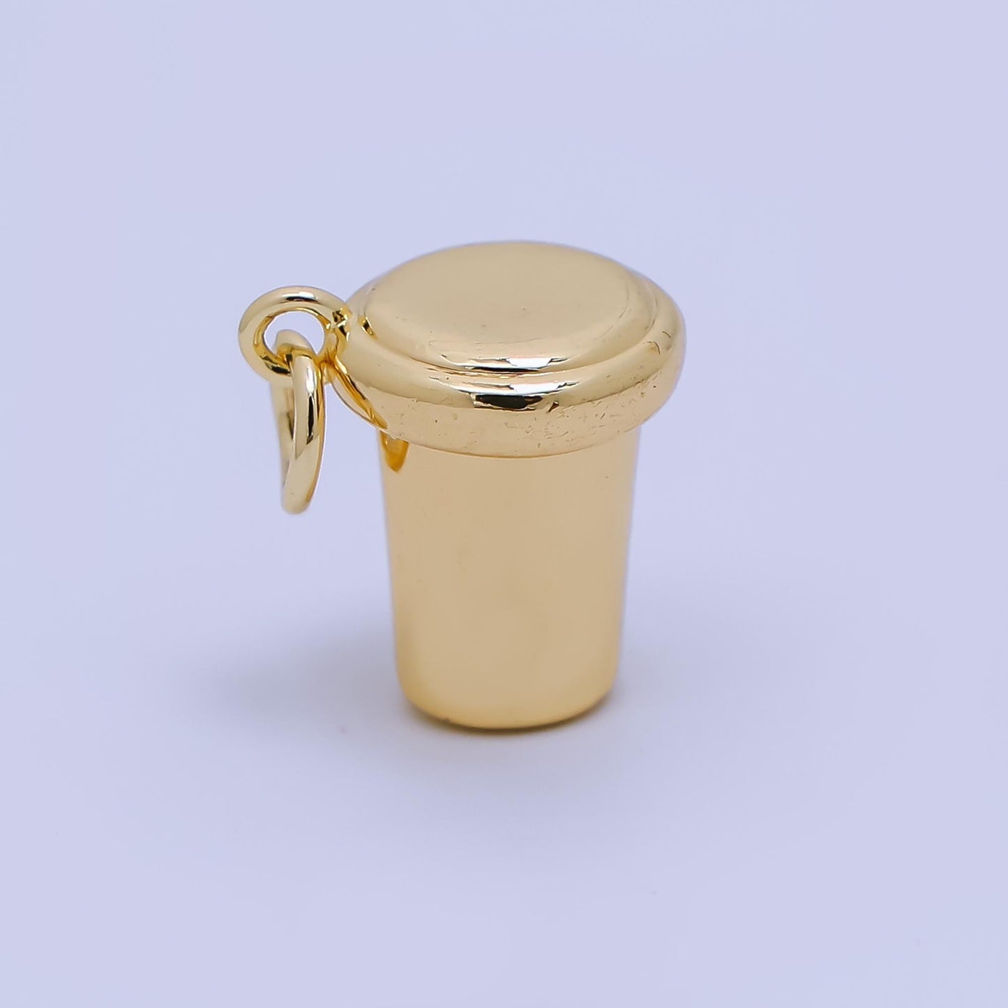 24K Gold Filled Coffee Cup 3D Multidimensional Tumbler Charm in Gold or Silver| AJ-374