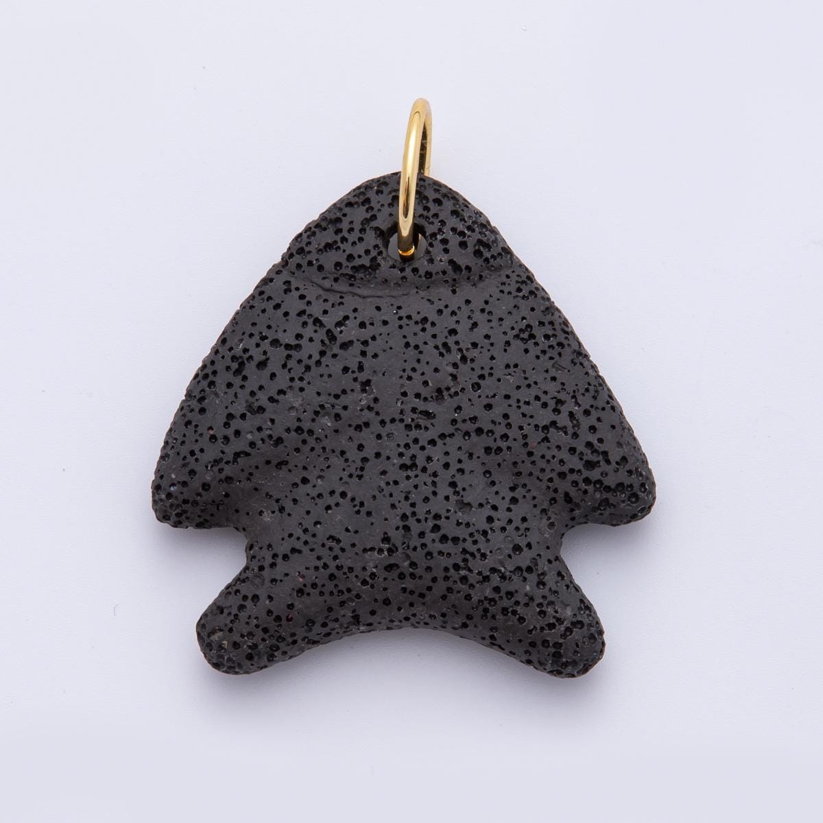 Bold Color Lava Stone Fish Pendant Natural Stone Fish Charm for Necklace Jewelry Making Supply 18k Gold Filled Charm ah-893