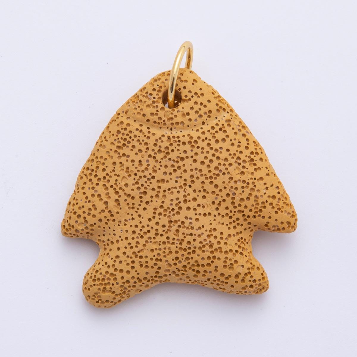 Bold Color Lava Stone Fish Pendant Natural Stone Fish Charm for Necklace Jewelry Making Supply 18k Gold Filled Charm ah-893