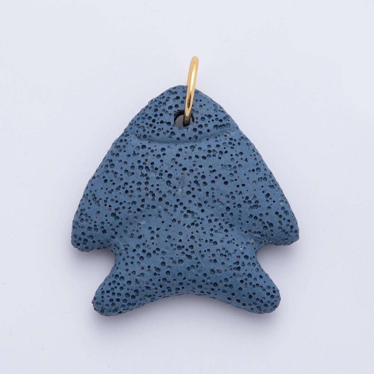 Bold Color Lava Stone Fish Pendant Natural Stone Fish Charm for Necklace Jewelry Making Supply 18k Gold Filled Charm ah-893