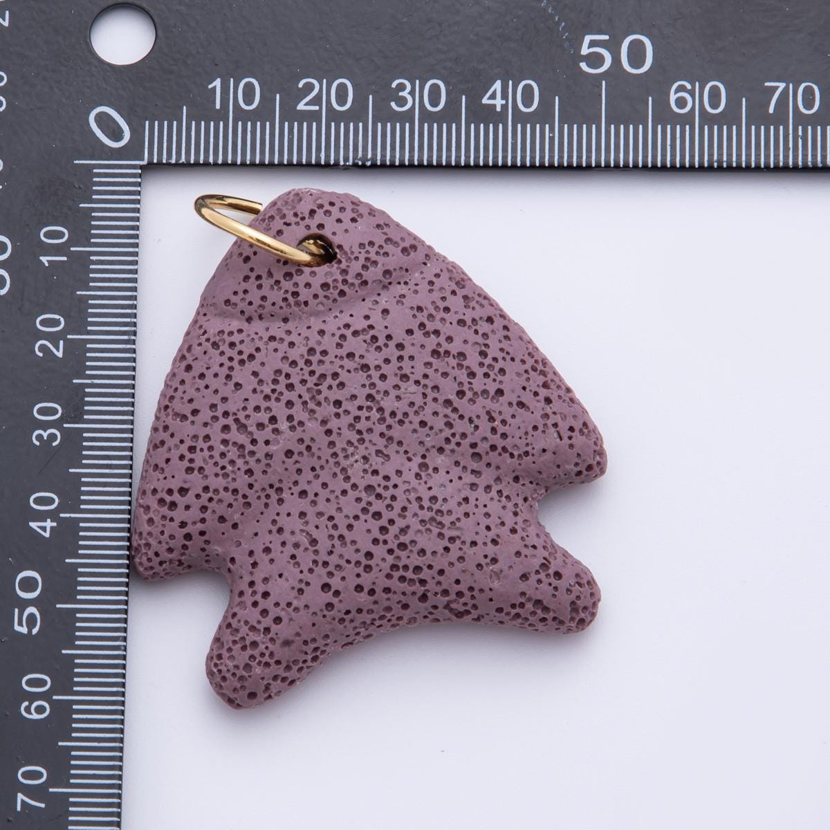 Bold Color Lava Stone Fish Pendant Natural Stone Fish Charm for Necklace Jewelry Making Supply 18k Gold Filled Charm ah-893