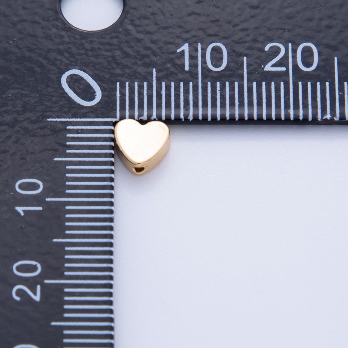 18K Gold Filled 11mm Minimalist Puffy Heart Bead Spacer Set AF-1059