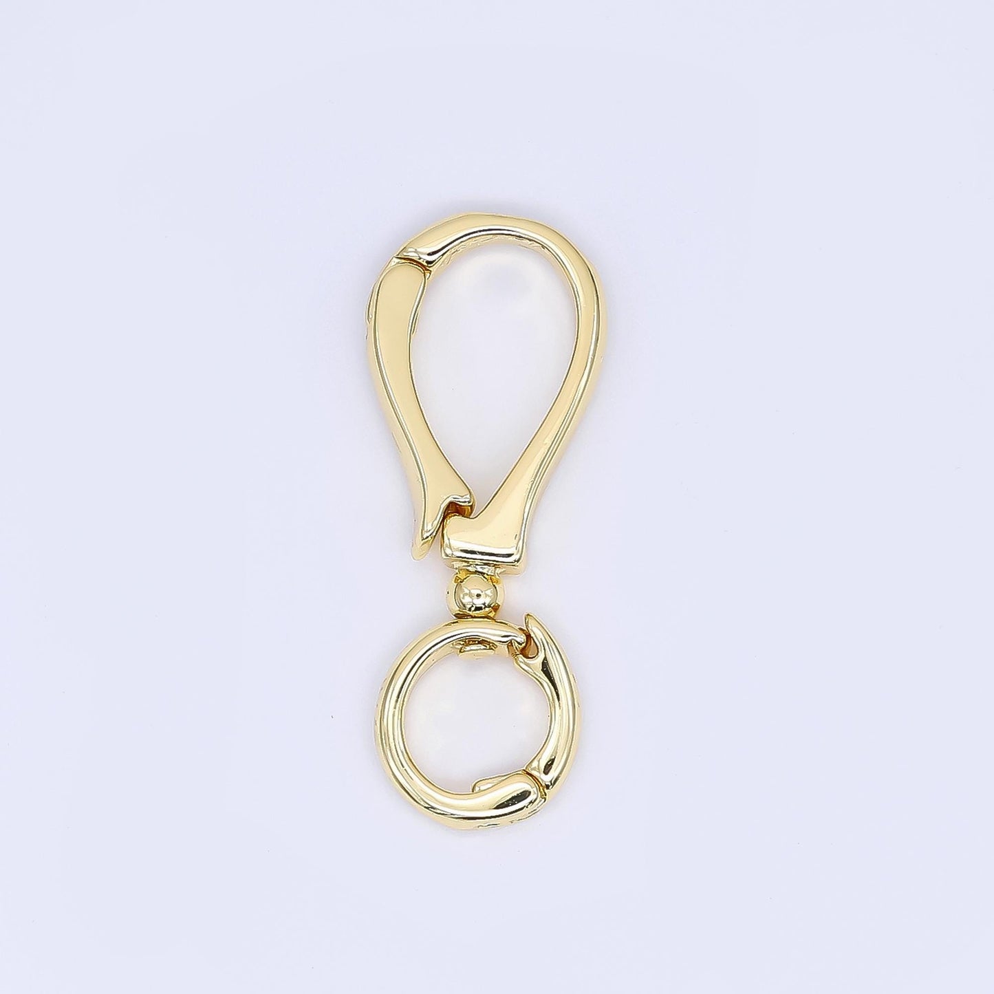 Big 24k gold filled hinged pull clasp charm bail necklace enhancer bail enhancer snap bail clasp charm with open loop for supply Z-1155