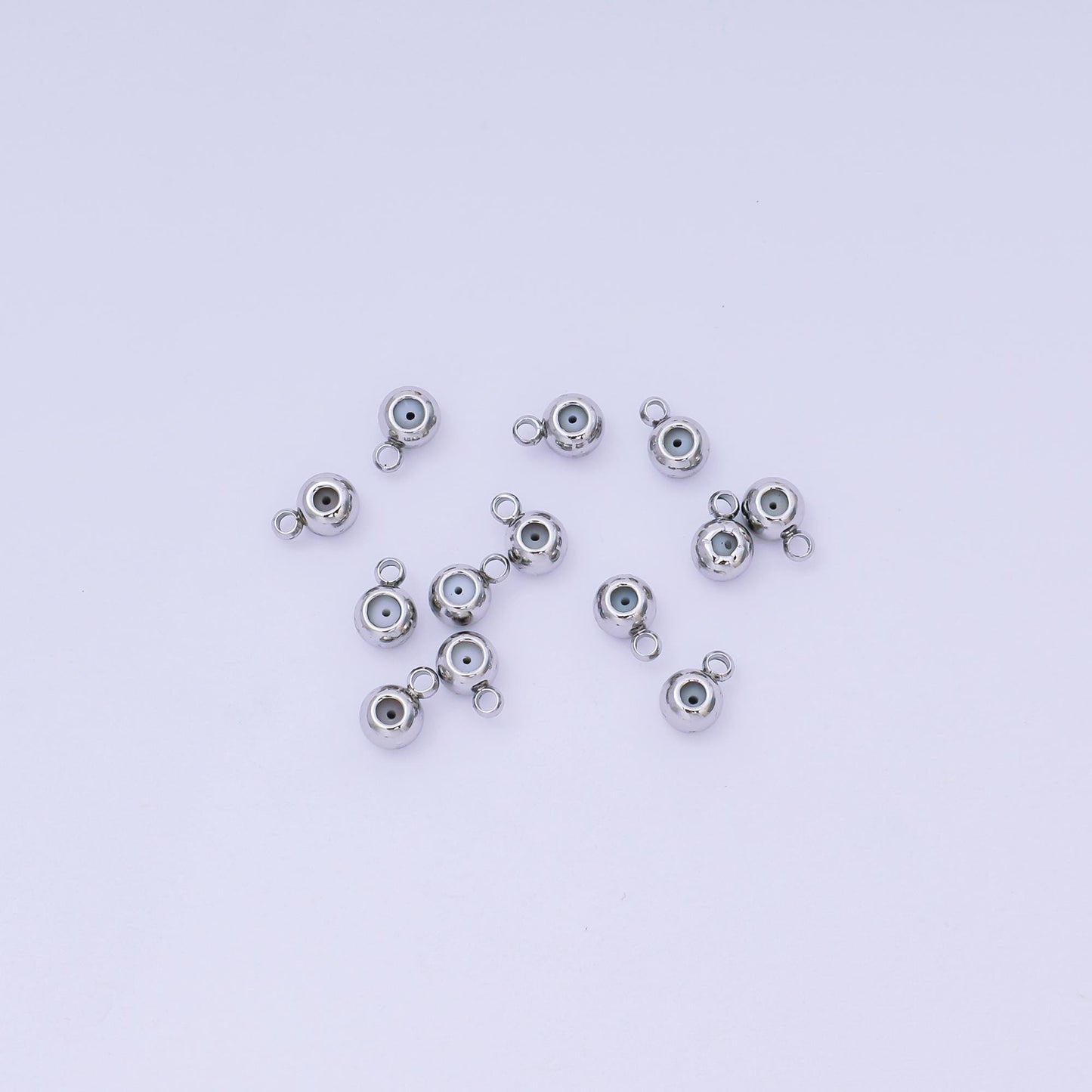 6x4 mm Gold Filled round safety rubber stopper bead spacer smart beads with open Link for Charm supplies Silicone Beads Z-1121