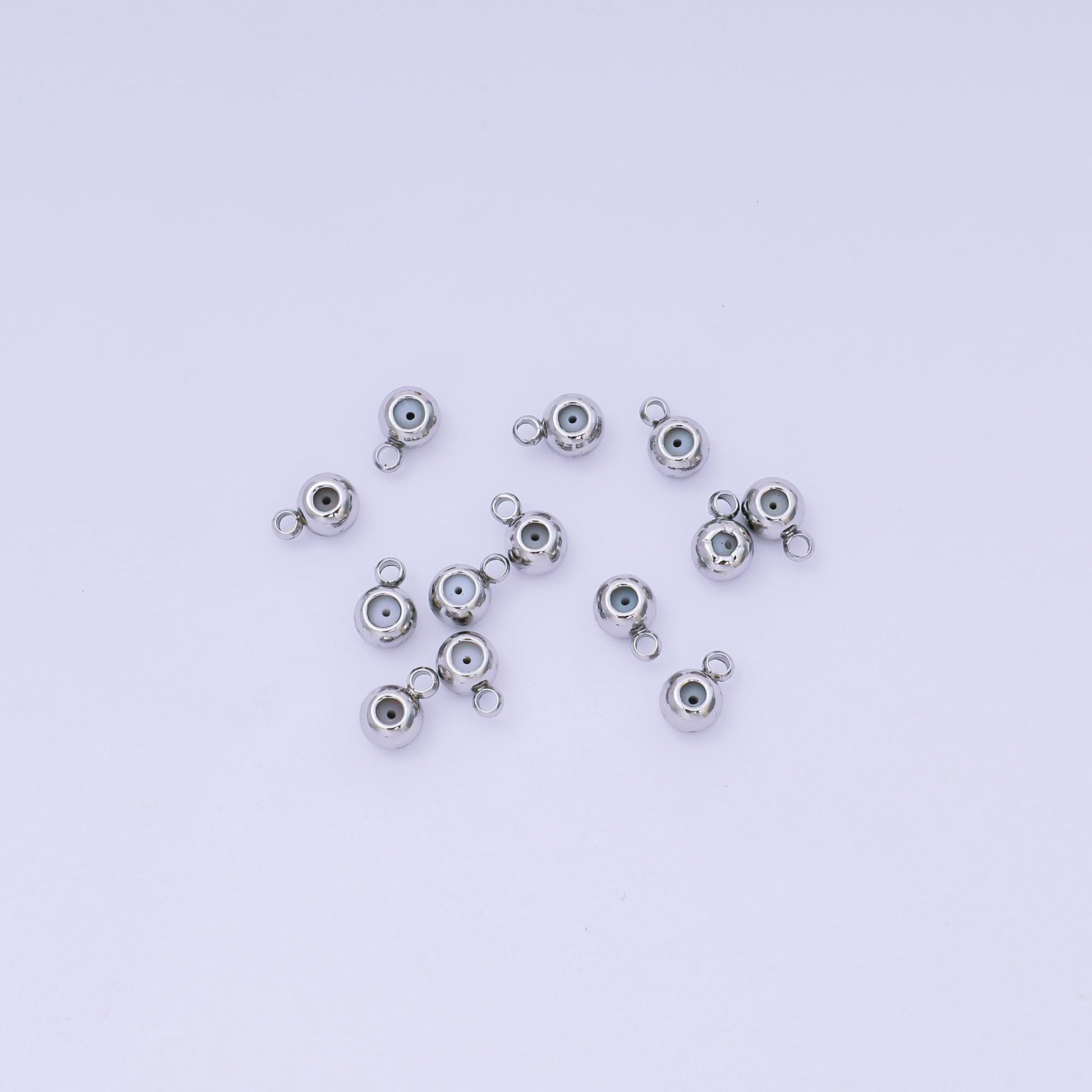 6x4 mm Gold Filled round safety rubber stopper bead spacer smart beads with open Link for Charm supplies Silicone Beads Z-1121