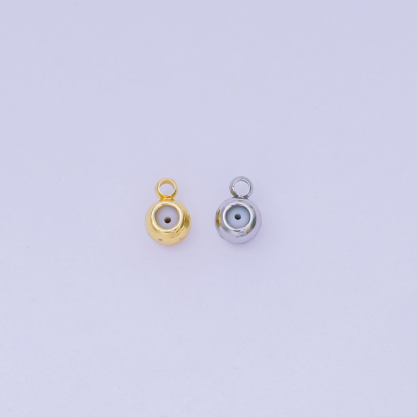 6x4 mm Gold Filled round safety rubber stopper bead spacer smart beads with open Link for Charm supplies Silicone Beads Z-1121