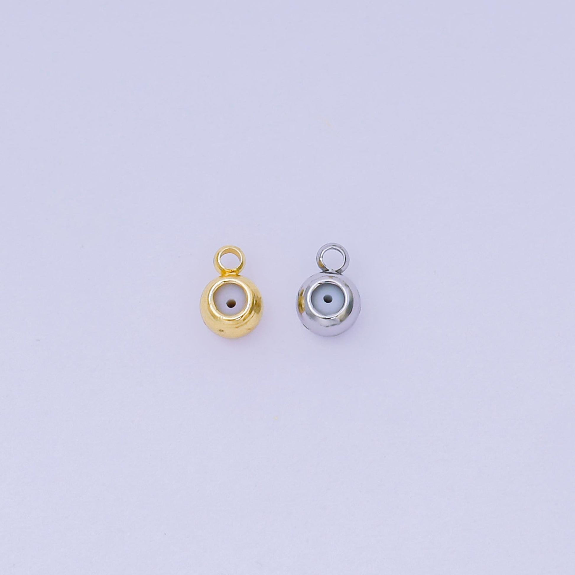 6x4 mm Gold Filled round safety rubber stopper bead spacer smart beads with open Link for Charm supplies Silicone Beads Z-1121