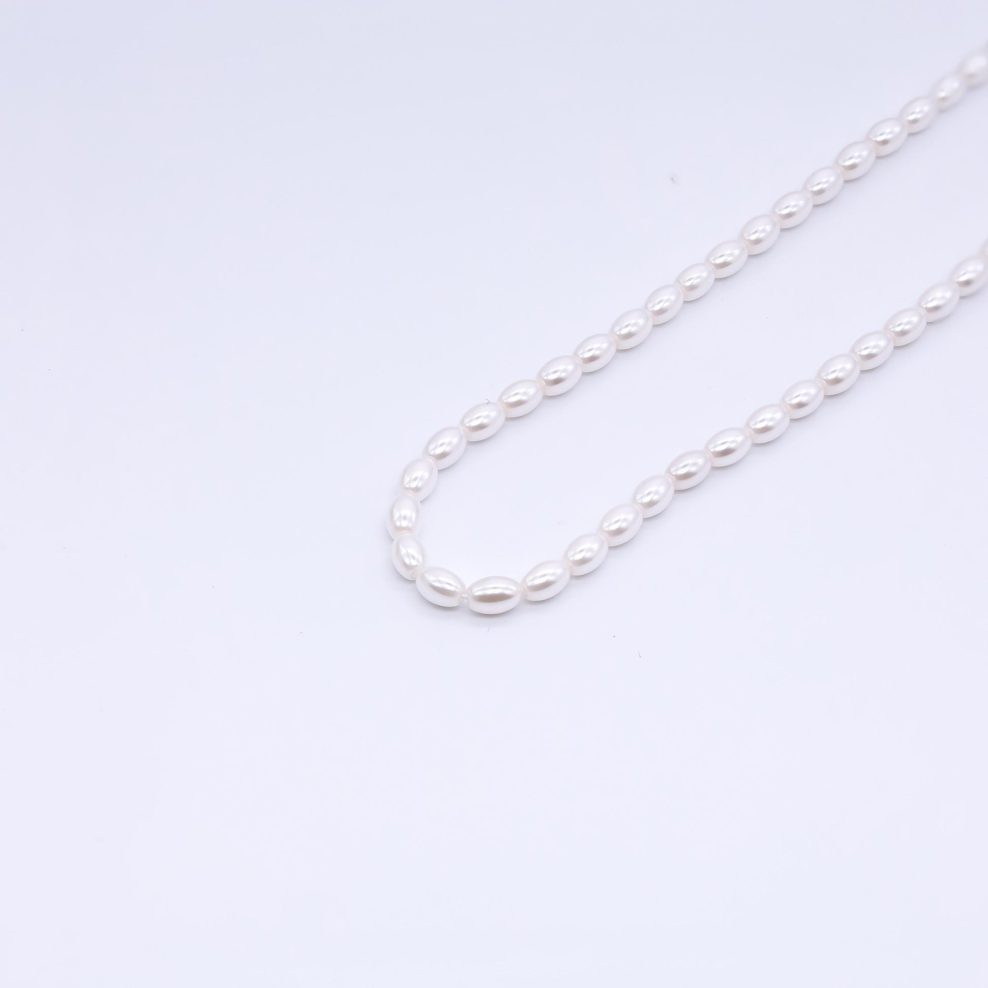 4mm seed luster white Rice Oval Shape Shell pearl full strand Small seed 71 pcs pearl beads pearlcore inspired WA-3170