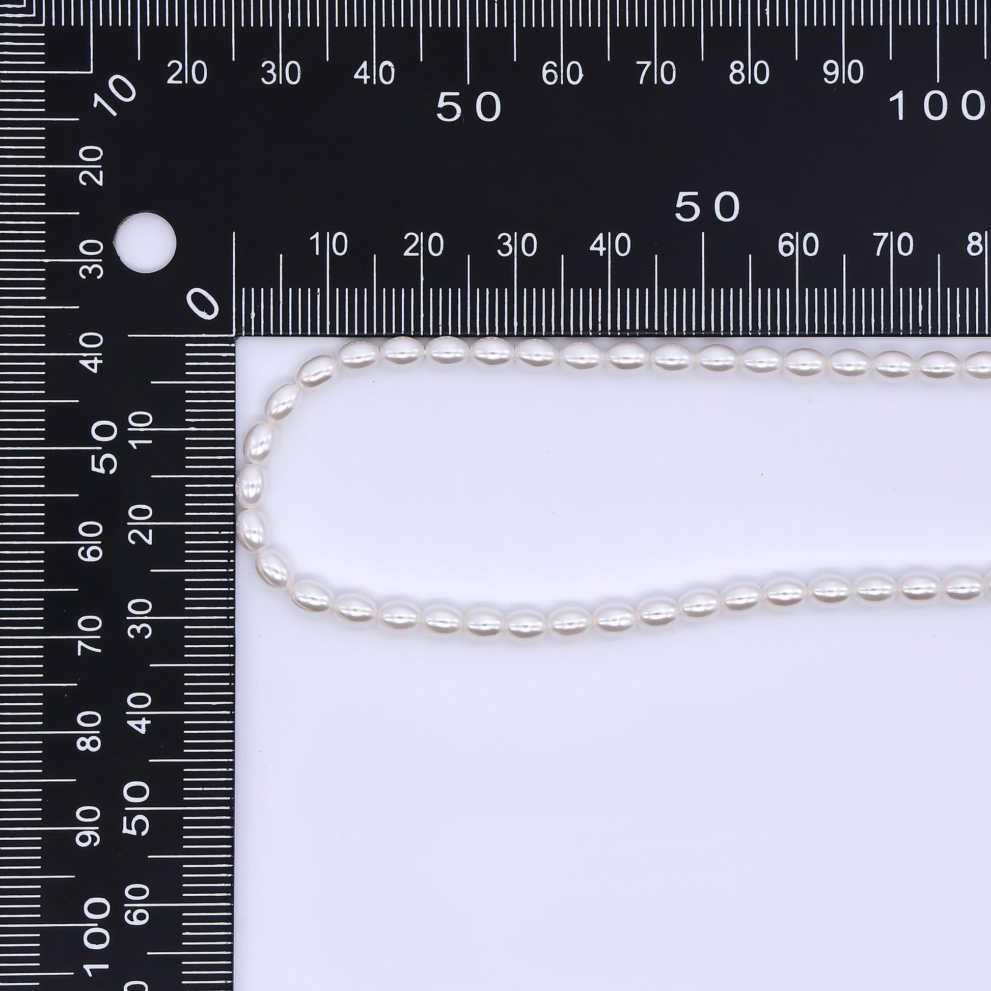 3.5mm seed luster white Rice Oval Shape Shell pearl full strand Small seed 85 pcs pearl beads pearlcore inspired WA-3169