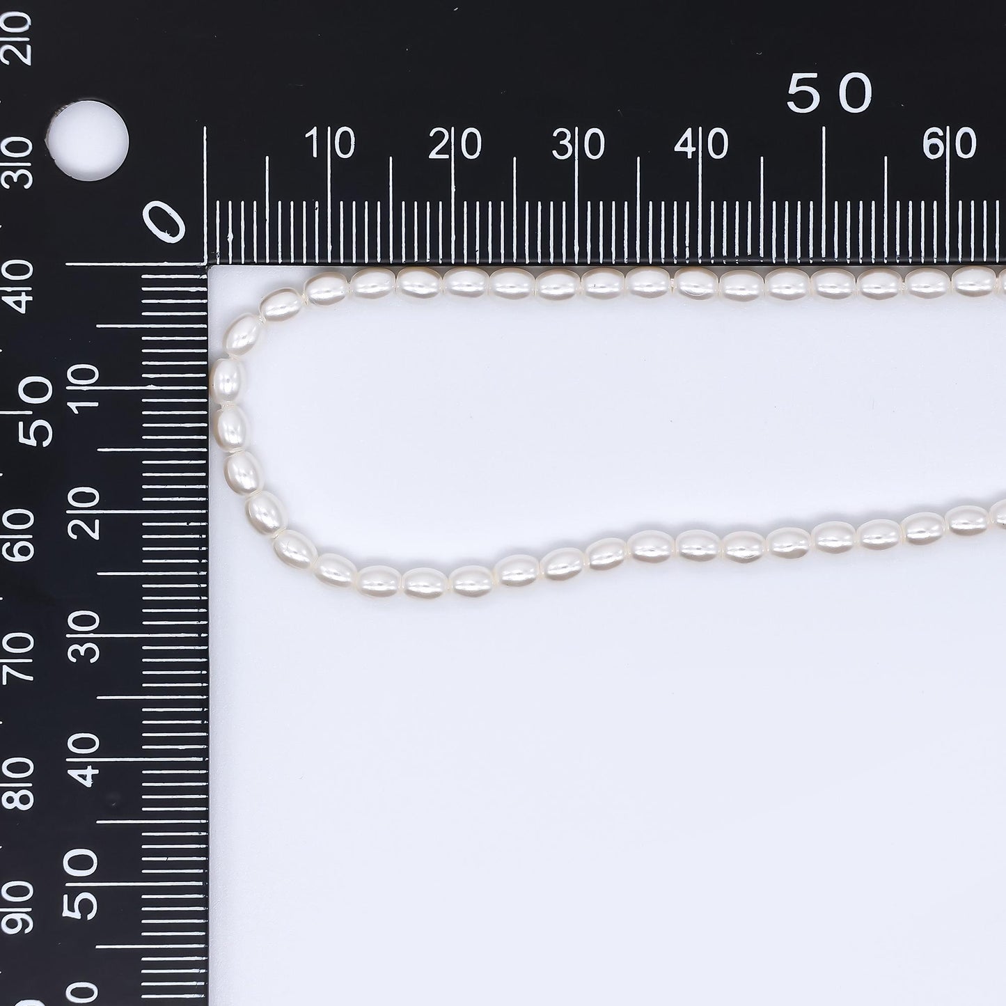 4mm seed luster white Rice Oval Shape Shell pearl full strand Small seed 71 pcs pearl beads pearlcore inspired WA-3170
