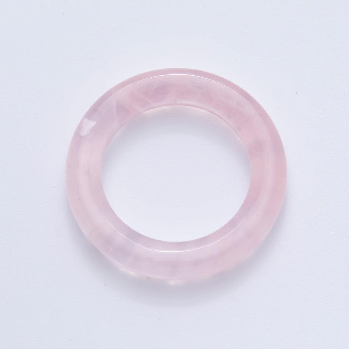 Natural Gemstone Round Rings Aventurine, Rose Quartz, Opalite, Agate, and Mixed Stone – Smooth Polished Donut Beads for Jewelry Making