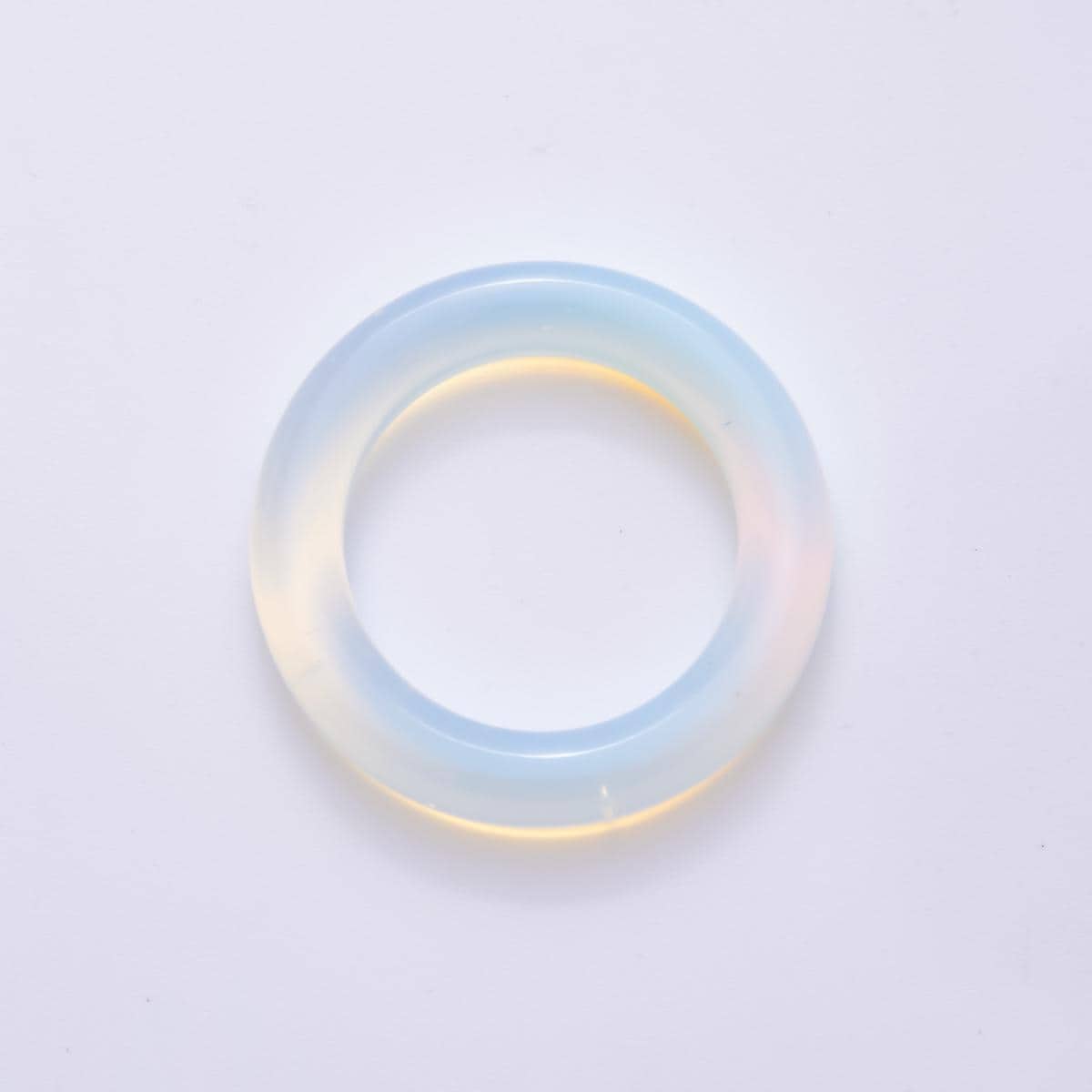 Natural Gemstone Round Rings Aventurine, Rose Quartz, Opalite, Agate, and Mixed Stone – Smooth Polished Donut Beads for Jewelry Making