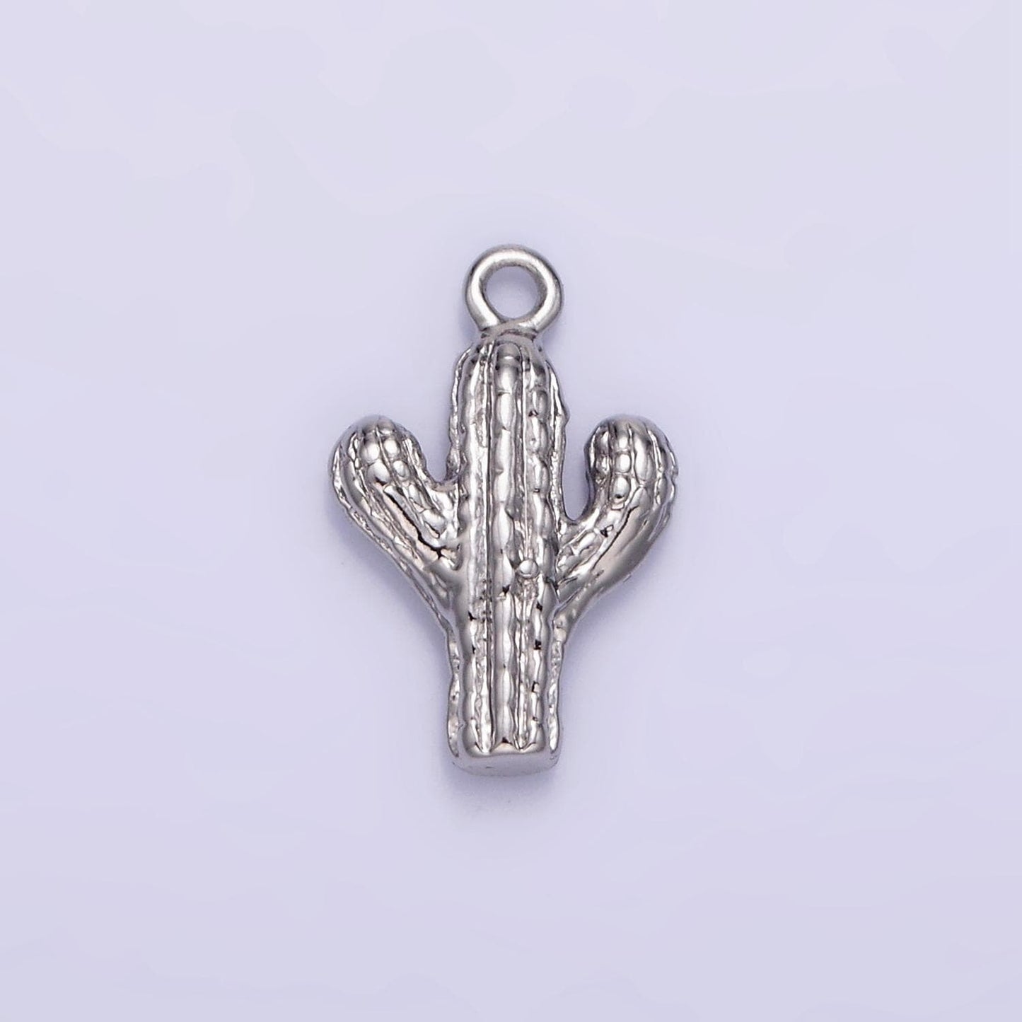 Dainty gold cactus pendant | gold cactus charm | gold cactus necklace bracelet earring charm for diy jewelry supply wholesale jewelry W532
