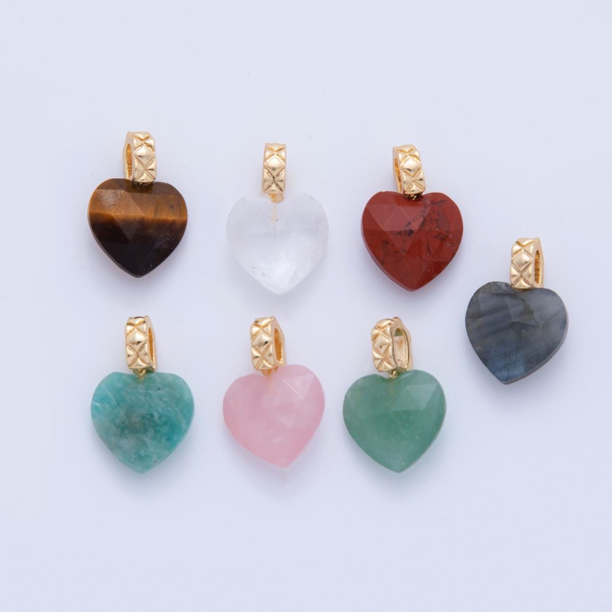 Genuine malachite charm puffy heart shape natural green malachite pendant, green dangle charm gemstone charm in 18k gold filled ac1368