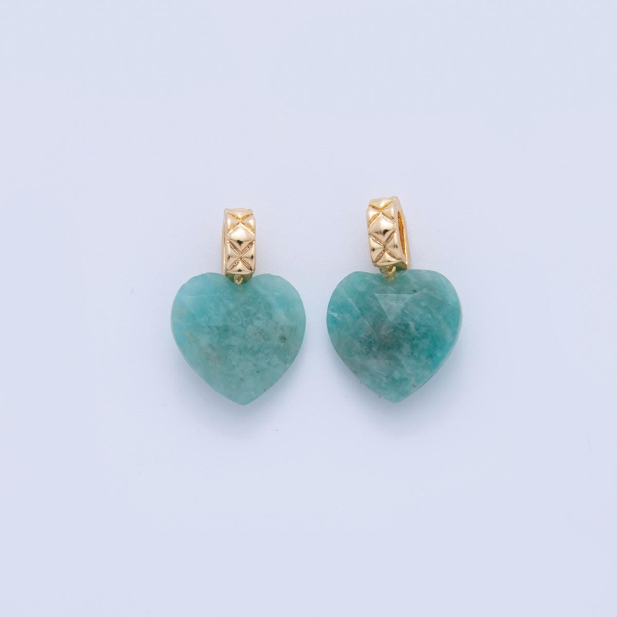 Genuine malachite charm puffy heart shape natural green malachite pendant, green dangle charm gemstone charm in 18k gold filled ac1368