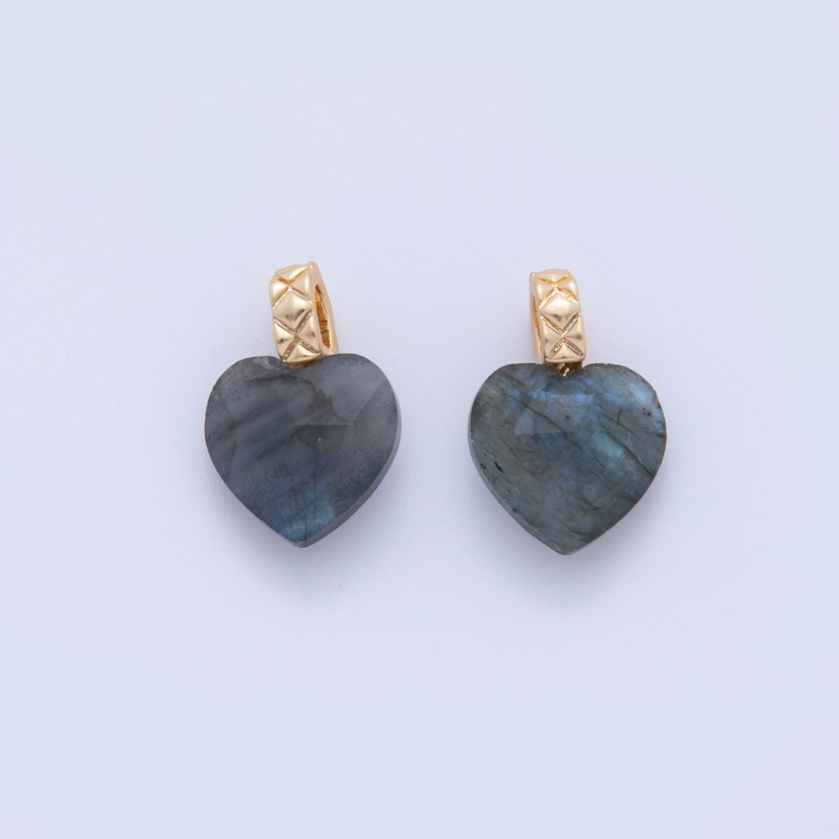 Genuine malachite charm puffy heart shape natural green malachite pendant, green dangle charm gemstone charm in 18k gold filled ac1368