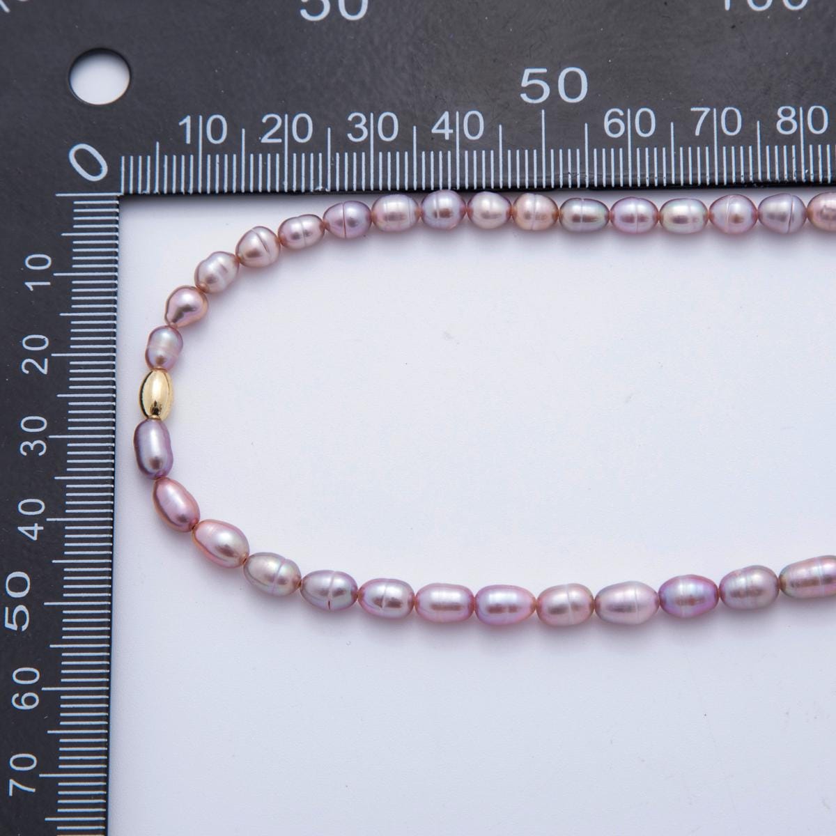 Multi-Color Freshwater Pearl Necklace – Natural Lavender, Pink, White Pearls with Gold Accent Beads 24k Gold Filled 16 inch Necklace WA-3224