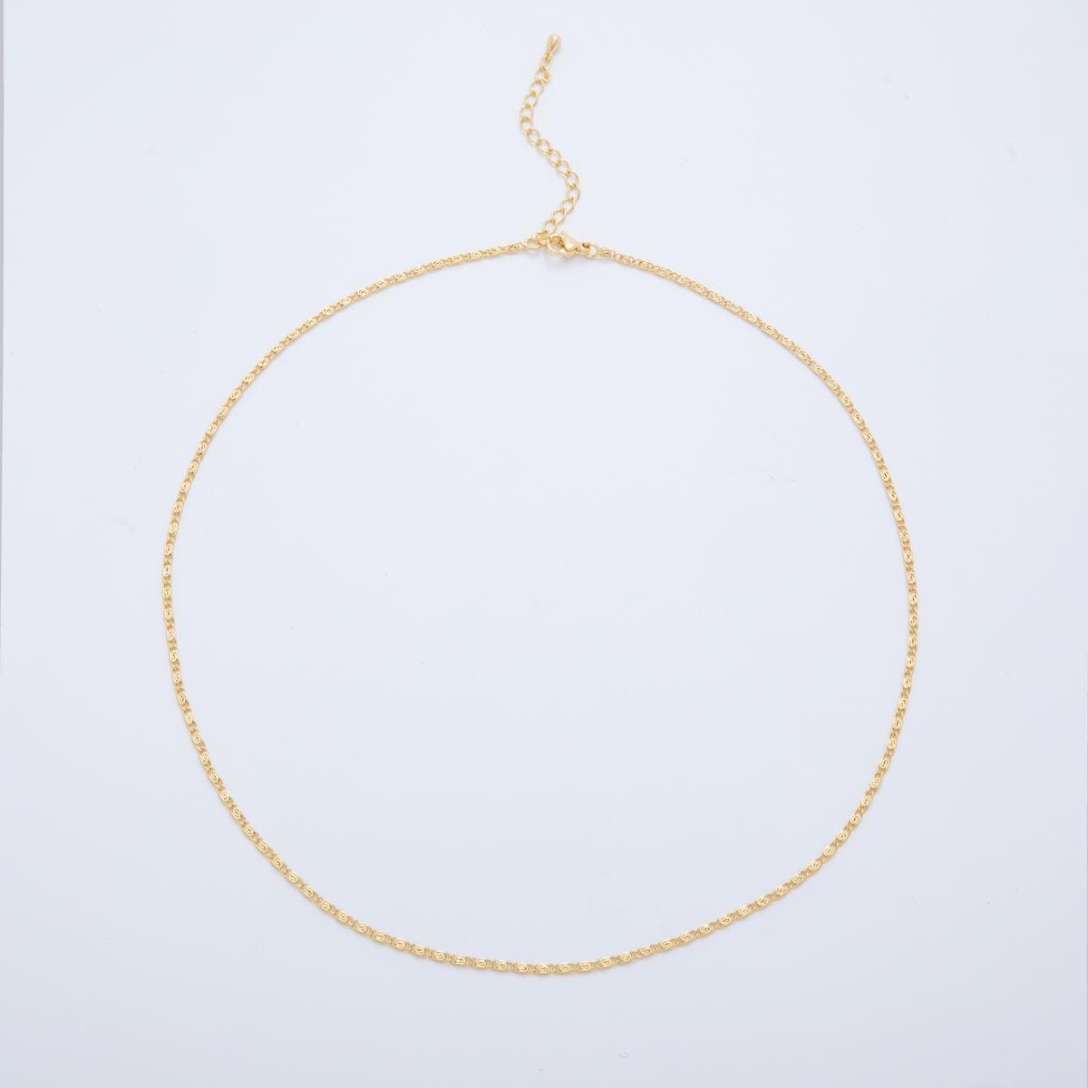 16k Gold Fill 17.5 inch Chain ready to use gold scroll necklace chain, layering dainty necklace, perfect for pendant charm necklace WA-3263