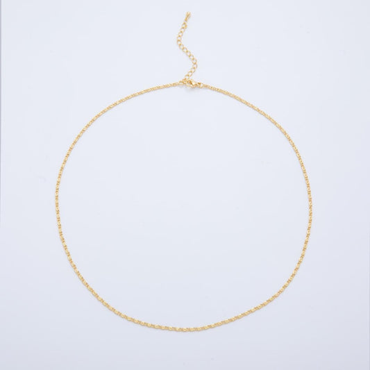 16k Gold Fill 17.5 inch Chain ready to use gold scroll necklace chain, layering dainty necklace, perfect for pendant charm necklace WA-3263
