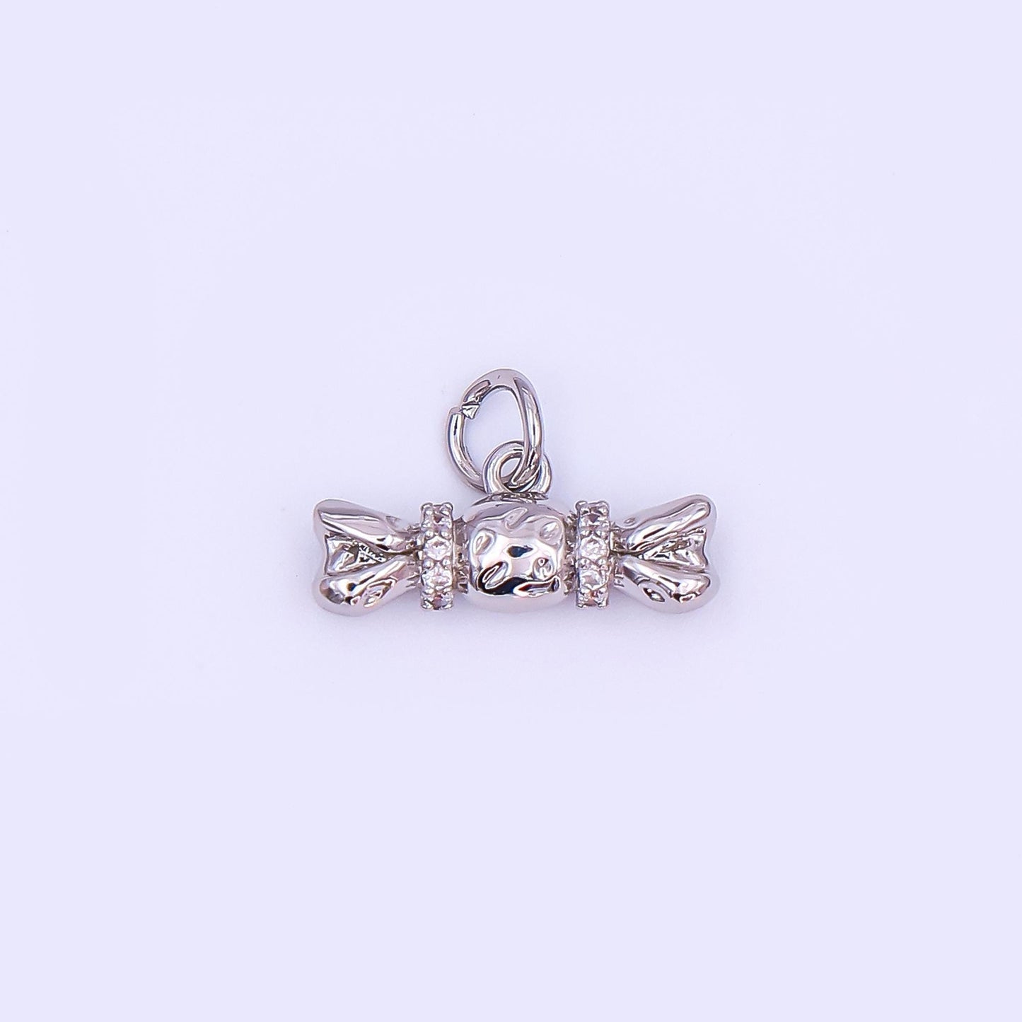 Mini Gold Candy Pendant 24K Gold Filled Charm Silver Candy Wrapper DIY Junk Food Bracelet Necklace Jewelry Making Findings Supply AF-485