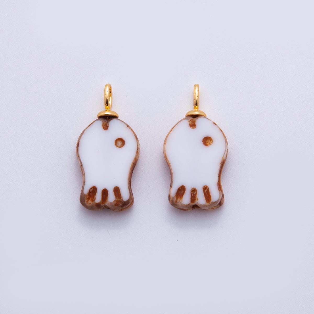 Clear Fish Resin Charms – Gold Accented Fish Drop Charm Fisherman Jewelry Inspired